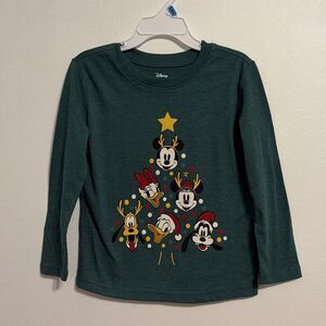Disney Jumping Bean Kids 4T Mickey Mouse Christmas Holiday Long Sleeve Shirt